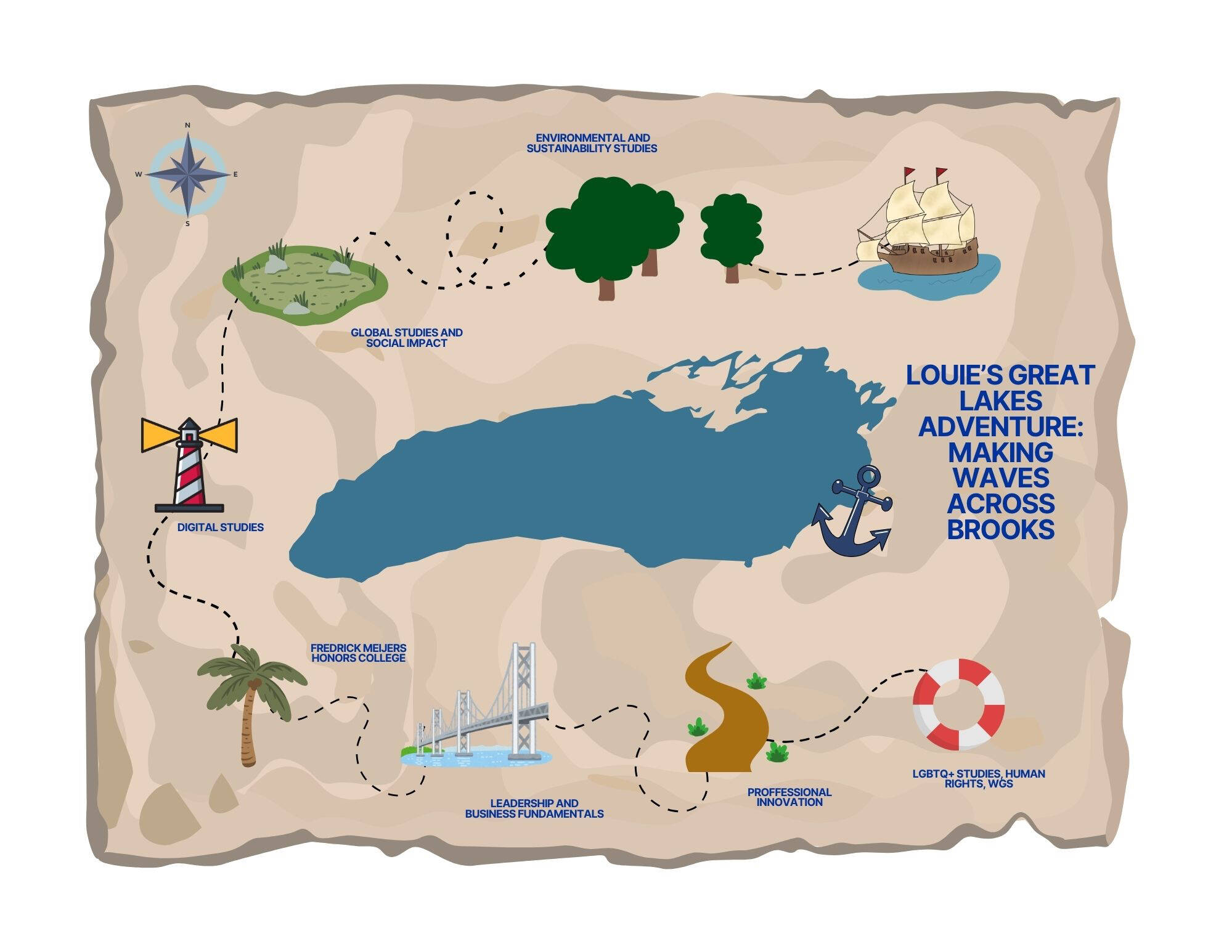 Photo of homecoming decor map